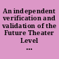 An independent verification and validation of the Future Theater Level Model conceptual model
