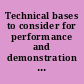 Technical bases to consider for performance and demonstration testing of space fission reactors