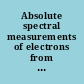 Absolute spectral measurements of electrons from high-intensity, nonrepetitively pulsed sources