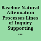 Baseline Natural Attenuation Processes Lines of Inquiry Supporting Monitored Natural Attenuation of Chlorinated Solvents