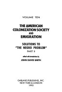 The American Colonization Society and emigration /