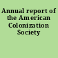 Annual report of the American Colonization Society