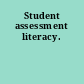 Student assessment literacy.