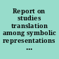Report on studies translation among symbolic representations in problem solving /