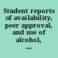 Student reports of availability, peer approval, and use of alcohol, marijuana, and other drugs at school--1993