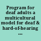 Program for deaf adults a multicultural model for deaf & hard-of-hearing students : LaGuardia Community College/CUNY Division of Adult and Continuing Education Program for Deaf Adults.