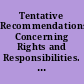 Tentative Recommendations Concerning Rights and Responsibilities. [Report of the University Committee on Governance.]