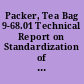 Packer, Tea Bag 9-68.01 Technical Report on Standardization of the General Aptitude Test Battery.