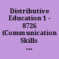 Distributive Education 1 - 8726 (Communication Skills Relating to Marketing and Distribution), Department 48 8726.03.