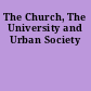 The Church, The University and Urban Society