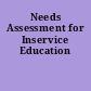 Needs Assessment for Inservice Education