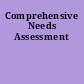 Comprehensive Needs Assessment