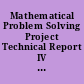 Mathematical Problem Solving Project Technical Report IV Summative Evaluation. Appendix I: Problem Solving Survey, Part II (12 Forms)