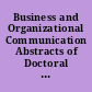 Business and Organizational Communication Abstracts of Doctoral Dissertations Published in "Dissertation Abstracts International," October 1978 through June 1979 (Vol. 39 Nos. 4 through 12)