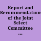 Report and Recommendations of the Joint Select Committee on School Desegregation to the Ohio General Assembly