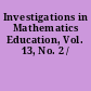 Investigations in Mathematics Education, Vol. 13, No. 2 /