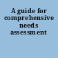 A guide for comprehensive needs assessment