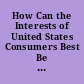 How Can the Interests of United States Consumers Best Be Protected? National Debate Topic for High Schools, 1980-1981. Senate, Ninety-Sixth Congress, Second Session. High Schools, 1980-1981.