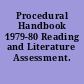 Procedural Handbook 1979-80 Reading and Literature Assessment.
