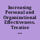 Increasing Personal and Organizational Effectiveness. Treatise No. 6 "Promoting the Organization."