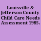 Louisville & Jefferson County Child Care Needs Assessment 1985.