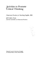 Activities to Promote Critical Thinking. Classroom Practices in Teaching English, 1986