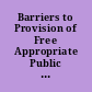 Barriers to Provision of Free Appropriate Public Education to Handicapped Children in West Virginia An Assessment of Eight Regions. Summary Analysis.