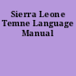 Sierra Leone Temne Language Manual
