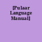 [Pulaar Language Manual]