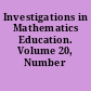 Investigations in Mathematics Education. Volume 20, Number 2