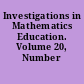 Investigations in Mathematics Education. Volume 20, Number 3