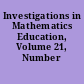 Investigations in Mathematics Education, Volume 21, Number 2
