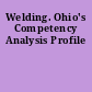 Welding. Ohio's Competency Analysis Profile