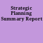 Strategic Planning Summary Report