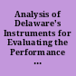 Analysis of Delaware's Instruments for Evaluating the Performance of Building Level Administrators