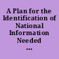 A Plan for the Identification of National Information Needed for Program Improvement. Draft