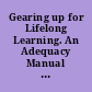 Gearing up for Lifelong Learning. An Adequacy Manual for Local Authorities and Their Partners