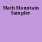 Math Mountain Sampler