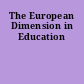 The European Dimension in Education