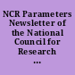 NCR Parameters Newsletter of the National Council for Research and Planning, 1999 /