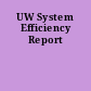 UW System Efficiency Report