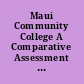 Maui Community College A Comparative Assessment of Programs.