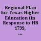 Regional Plan for Texas Higher Education (in Response to HB 1799, 77th Texas Legislature)