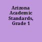 Arizona Academic Standards, Grade 1