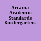 Arizona Academic Standards Kindergarten.