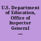 U.S. Department of Education, Office of Inspector General FY 2019 Annual Plan.