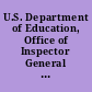 U.S. Department of Education, Office of Inspector General FY 2017 Annual Plan.