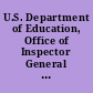 U.S. Department of Education, Office of Inspector General FY 2016 Annual Plan.