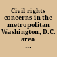 Civil rights concerns in the metropolitan Washington, D.C. area in the aftermath of the September 11, 2001 tragedies