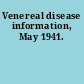 Venereal disease information, May 1941.